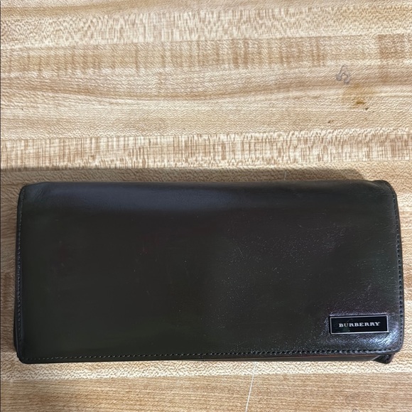 Burberry Dark Brown Leather Clutch - Picture 1 of 11